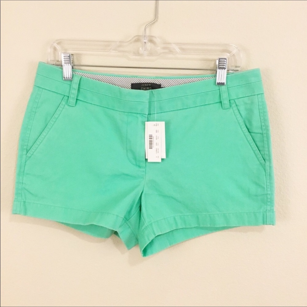 NWT J.Crew 3” Chino Shorts Seafoam Green